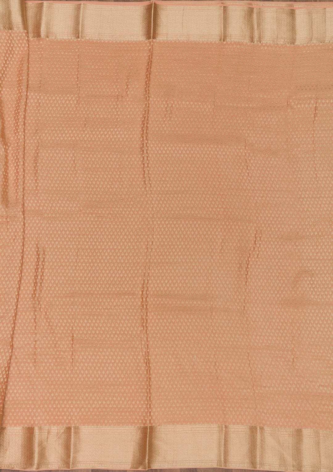 Peach Zariwork Banarasi Pure Silk Saree