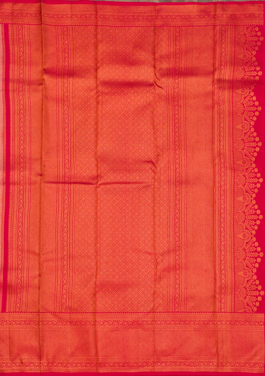 Peach Zariwork Pure Silk Saree