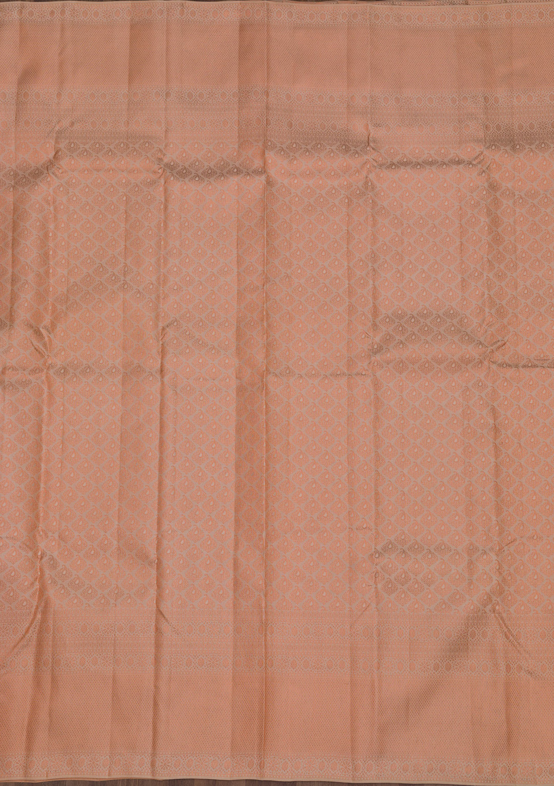 Peach Zariwork Kanjivaram Pure Silk Saree