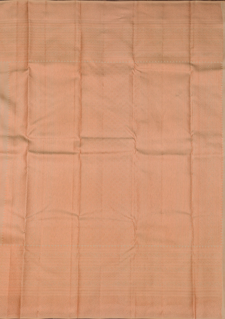Peach Zariwork Pure Silk Saree