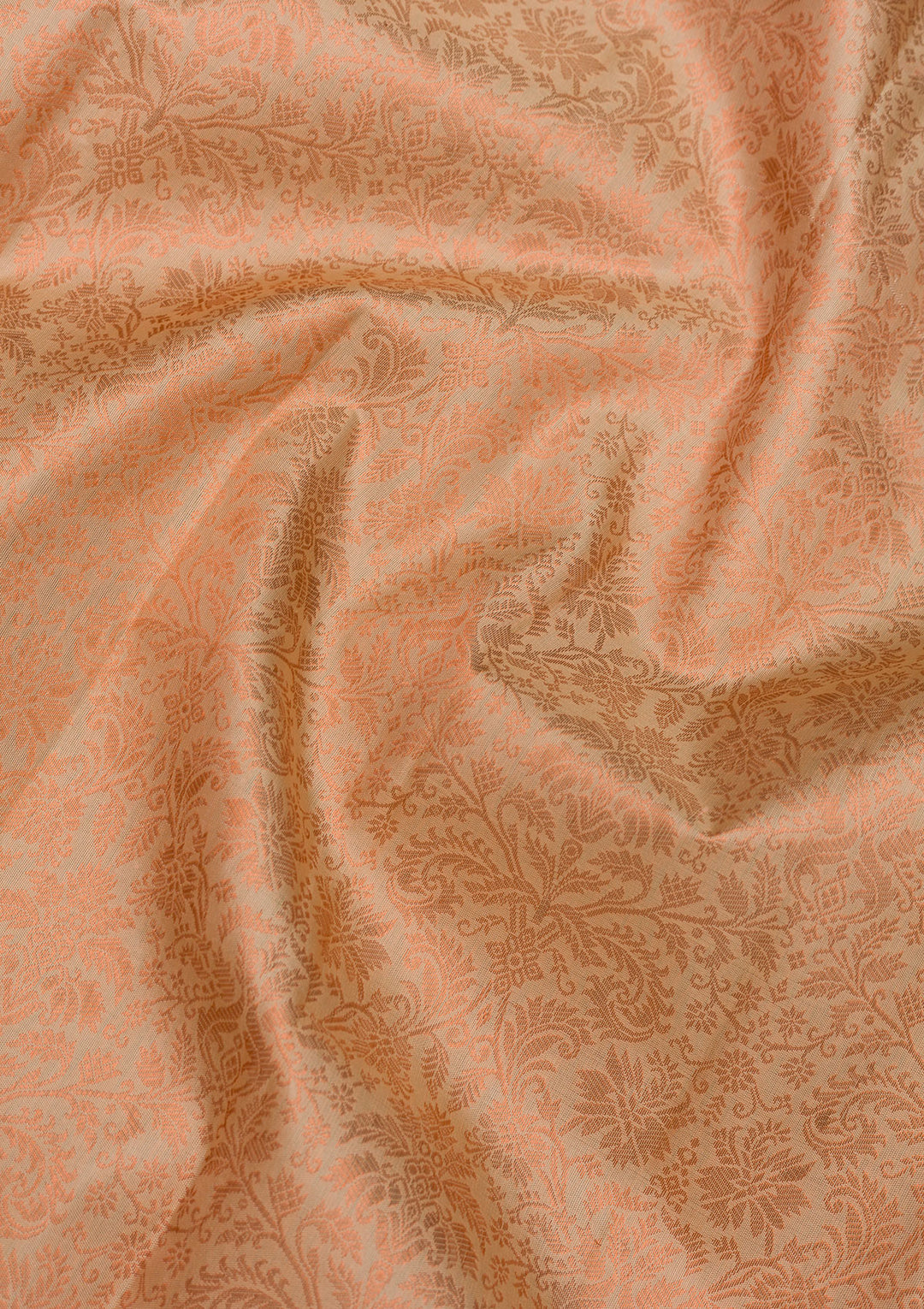 Peach Zariwork Pure Silk Saree