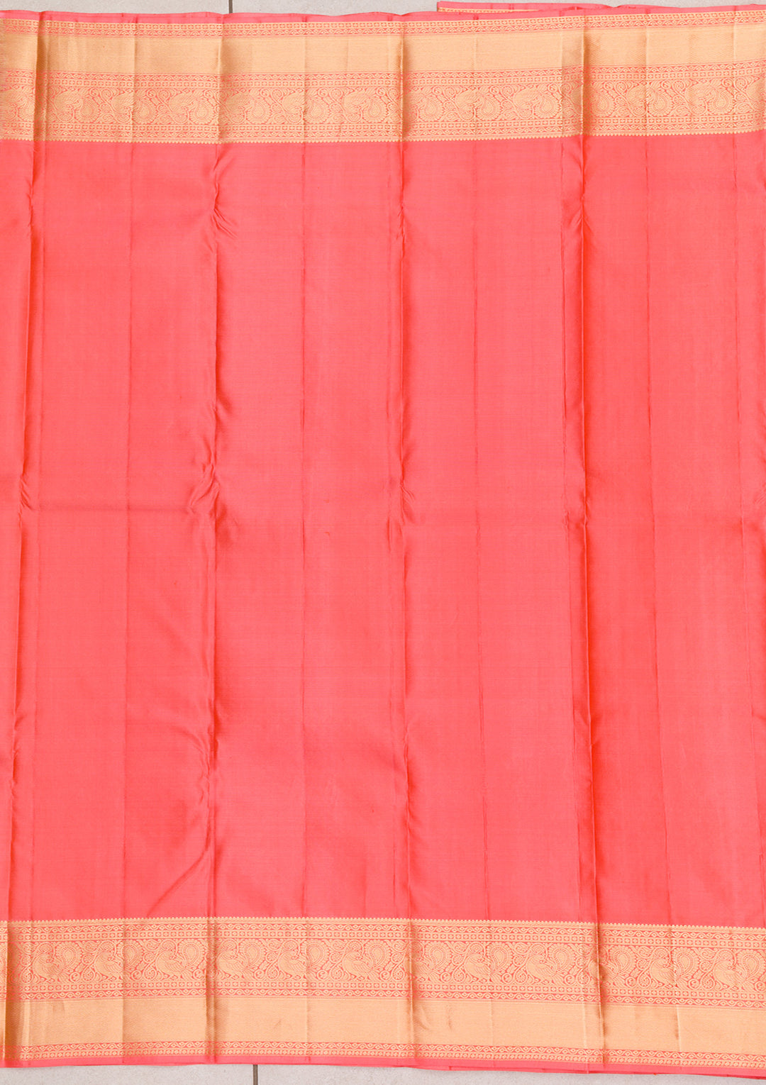 Peach Zariwork Kanjivaram Pure Silk Saree