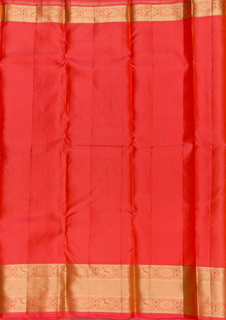 Peach Zariwork Banarasi Pure Silk Saree