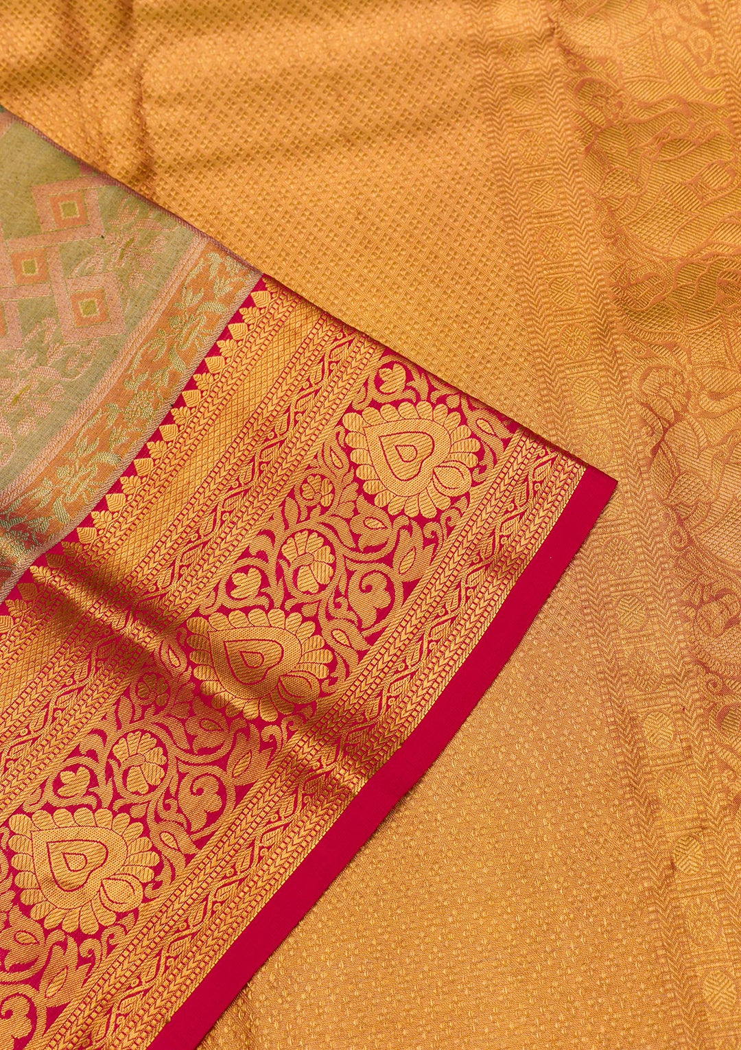 Peach Zariwork Pure Silk Saree