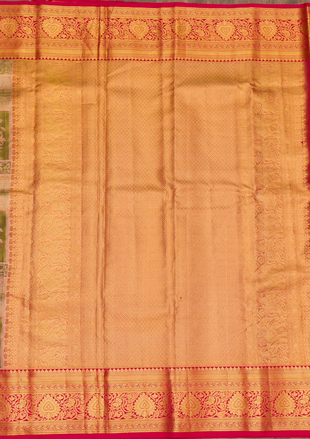 Peach Zariwork Pure Silk Saree