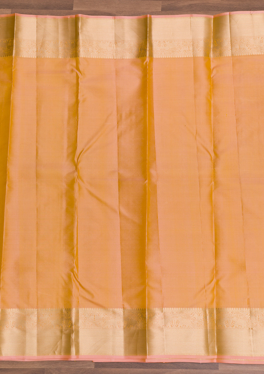 Peach Zariwork Pure Silk Saree-Koskii