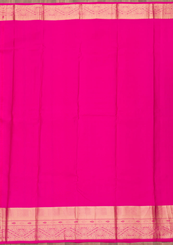 Peach Zariwork Pure Silk Saree