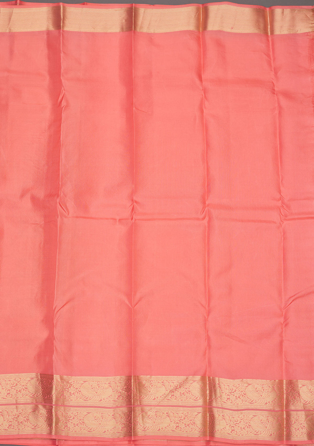 Peach Zariwork Pure Silk Saree