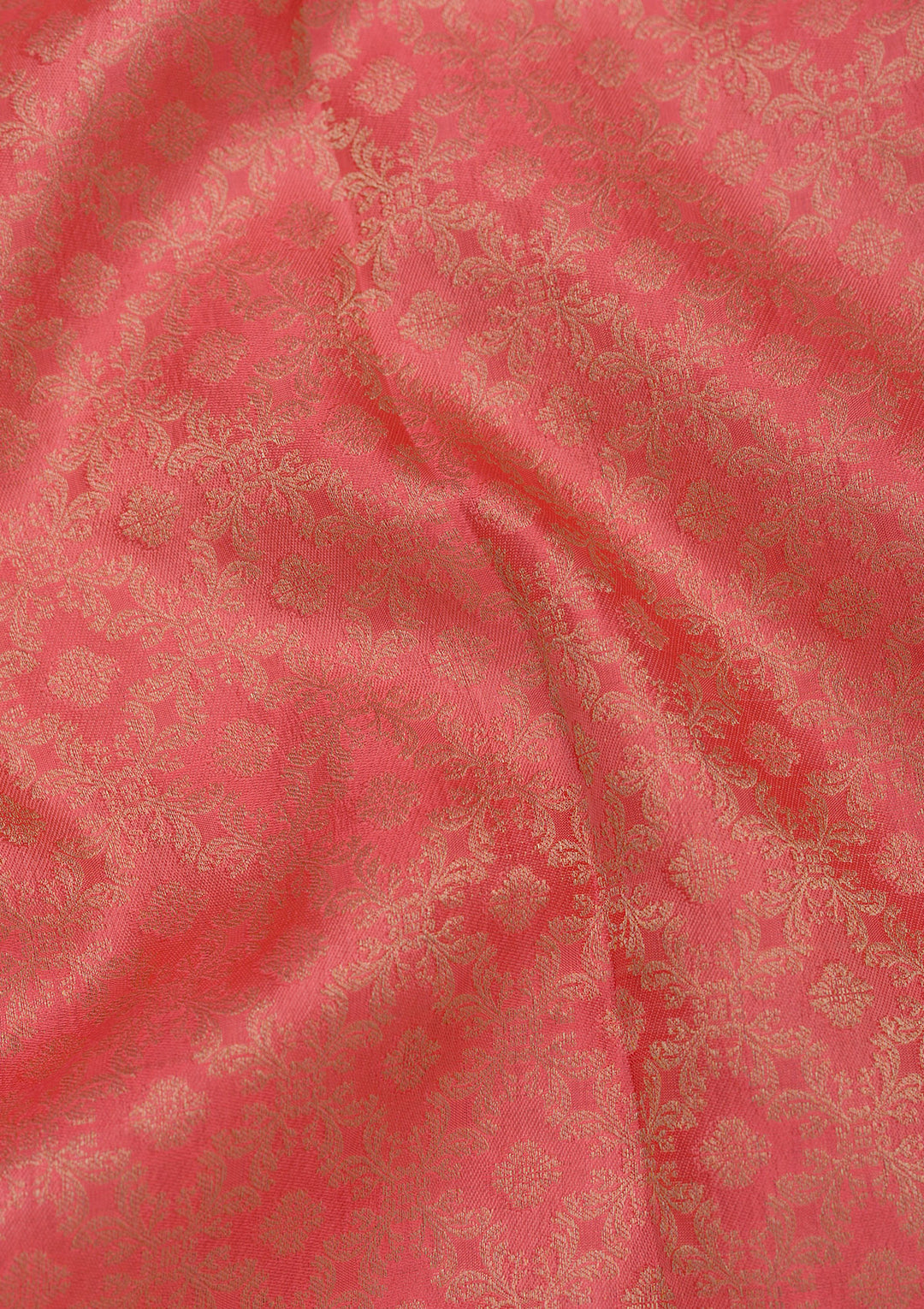 Peach Zariwork Pure Silk Saree