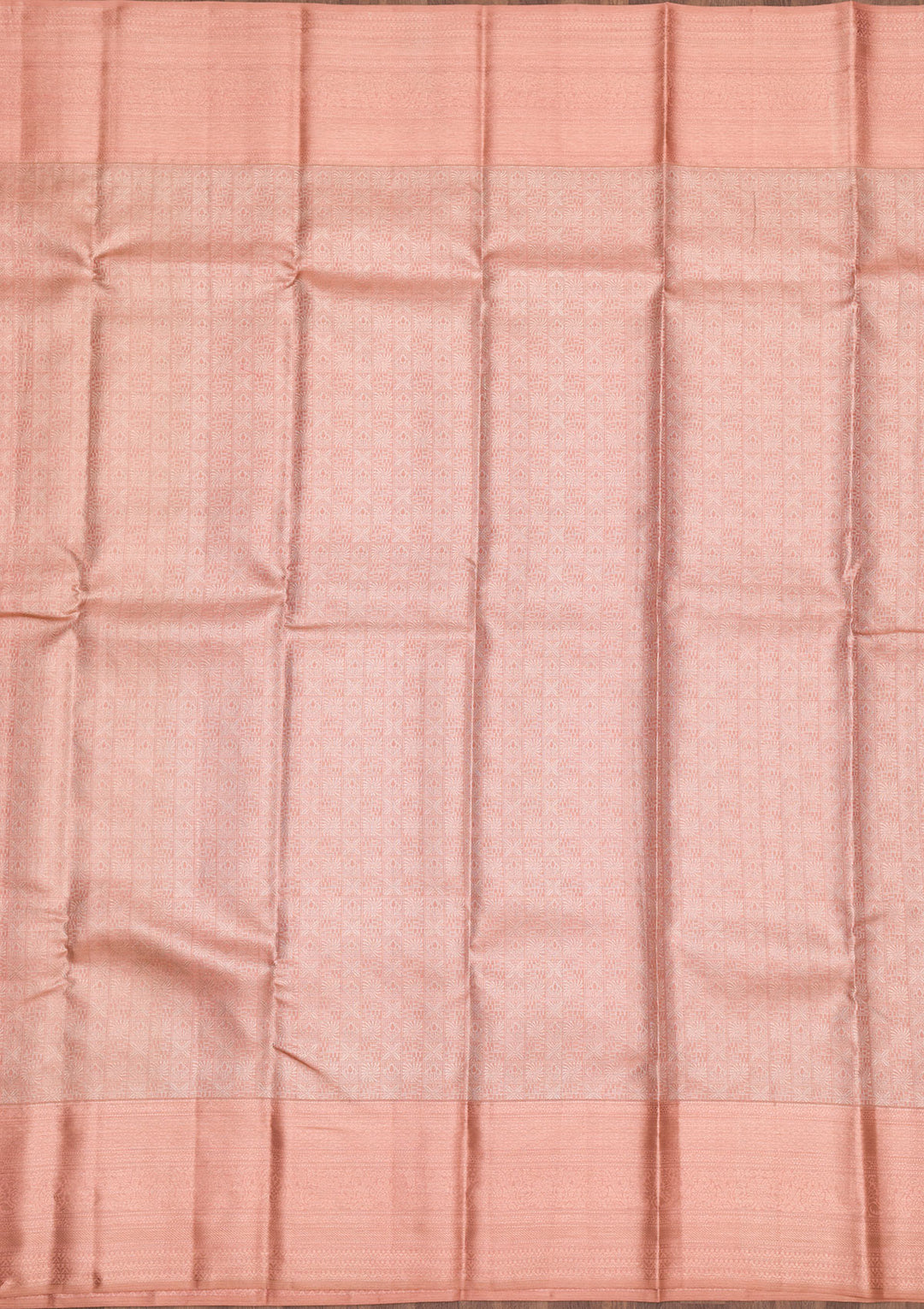 Peach Zariwork Pure Silk Saree