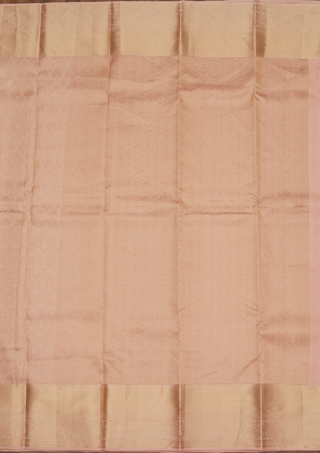 Peach Zariwork Pure Silk Saree