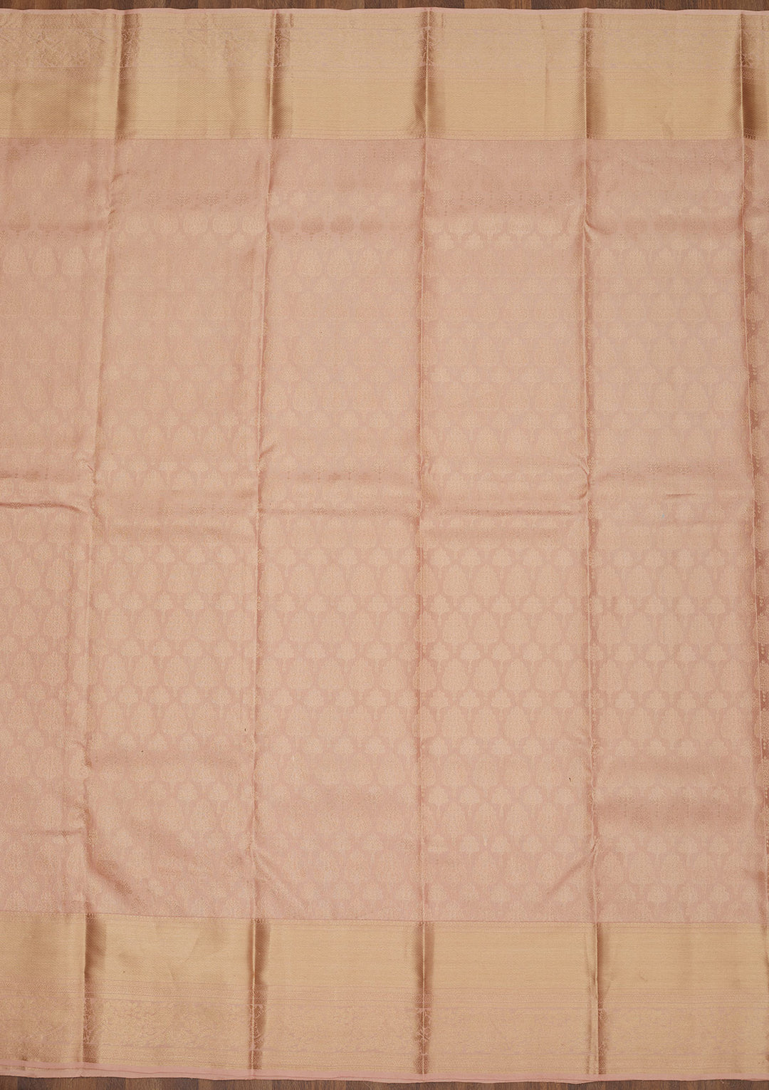 Peach Zariwork Pure Silk Saree