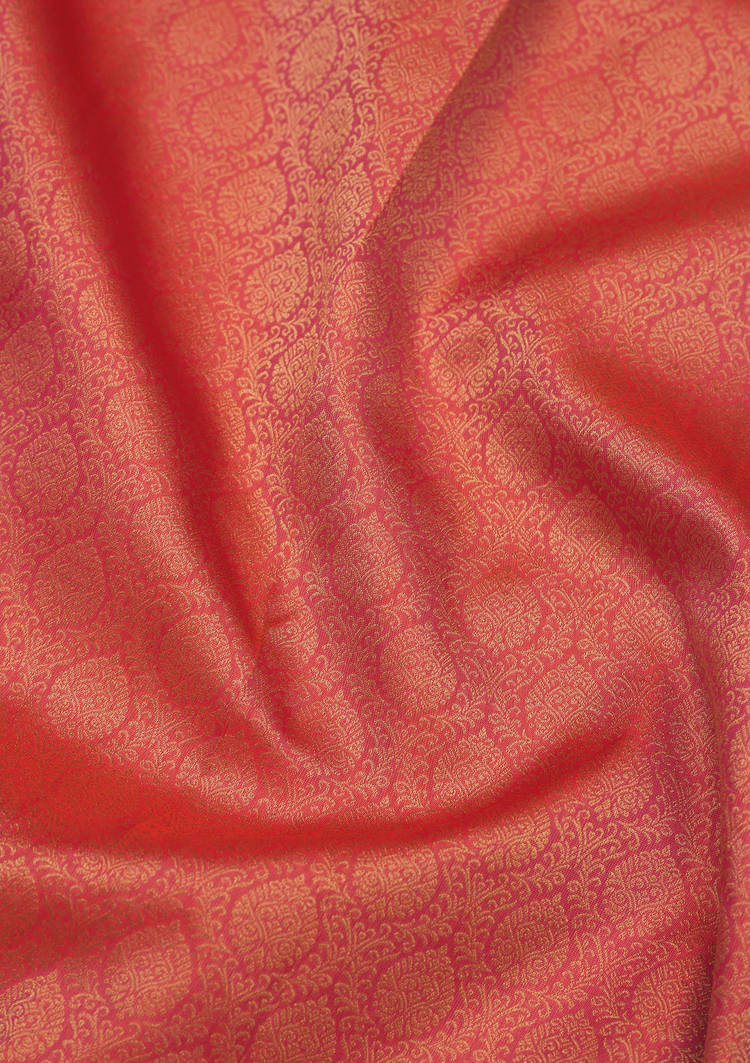 Peach Zariwork Pure Silk Saree