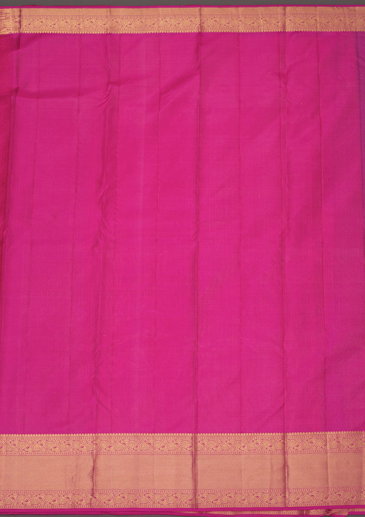 Peach Zariwork Pure Silk Saree