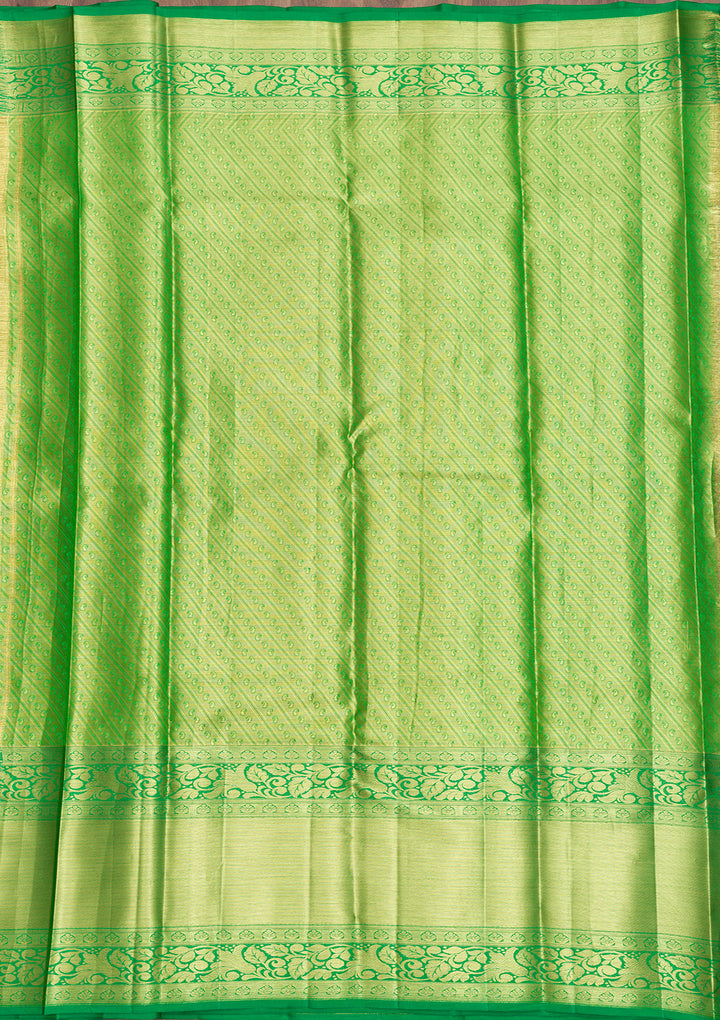 Peach Zariwork Kanjivaram Pure Silk Saree