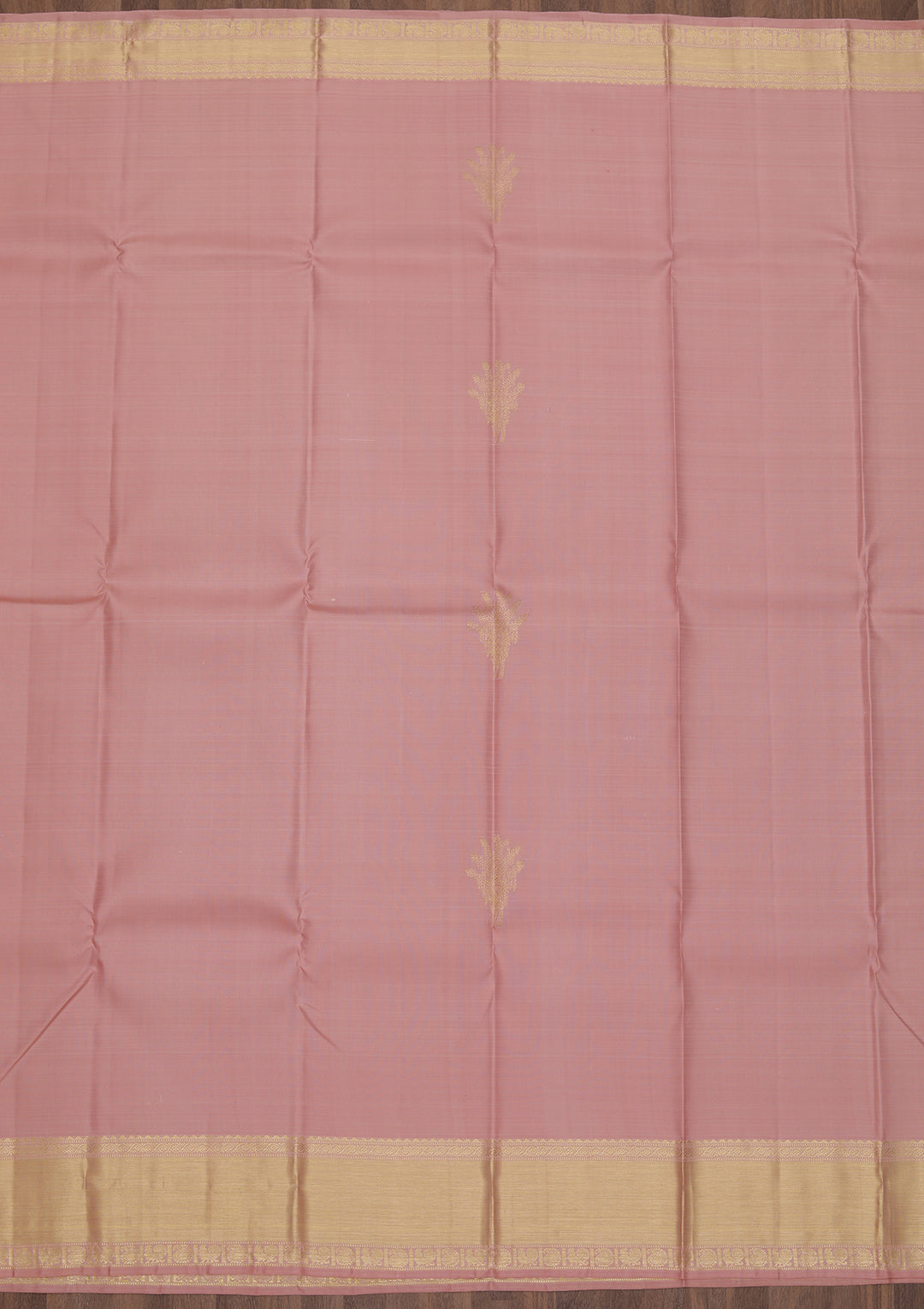 Peach Zariwork Pure Silk Saree