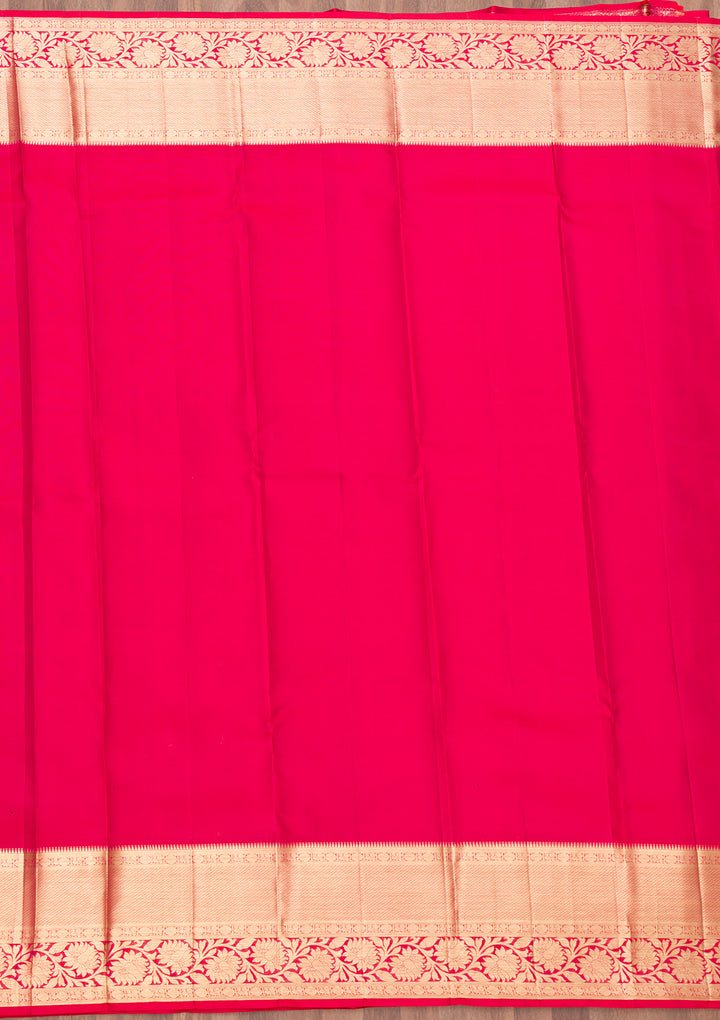 Peach Zariwork Kanjivaram Pure Silk Saree