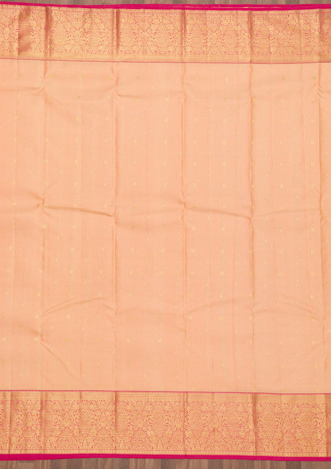 Peach Zariwork Kanjivaram Pure Silk Saree