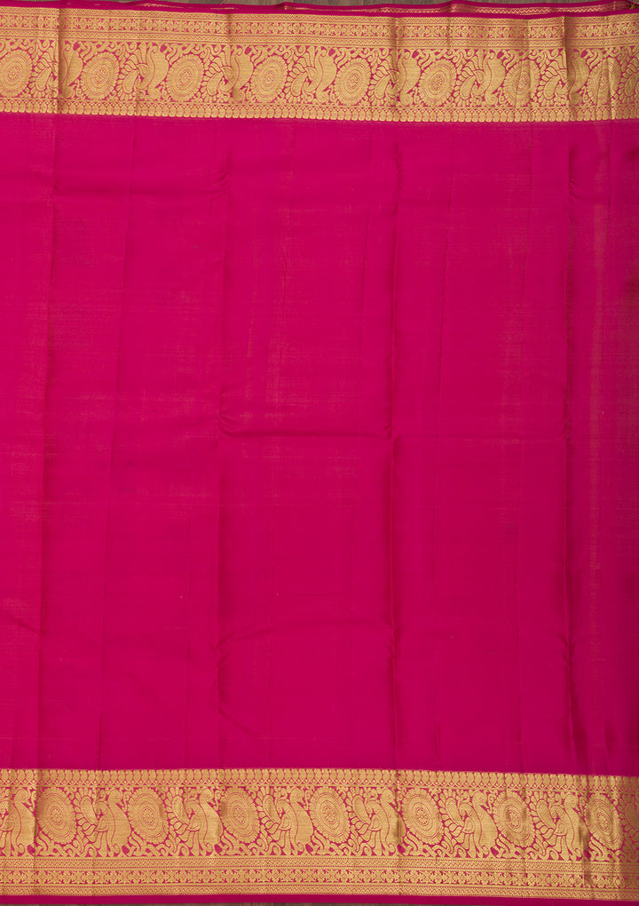 Peach Zariwork Pure Silk Saree