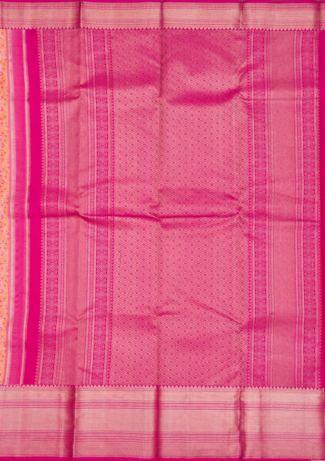 Peach Zariwork Pure Silk Saree