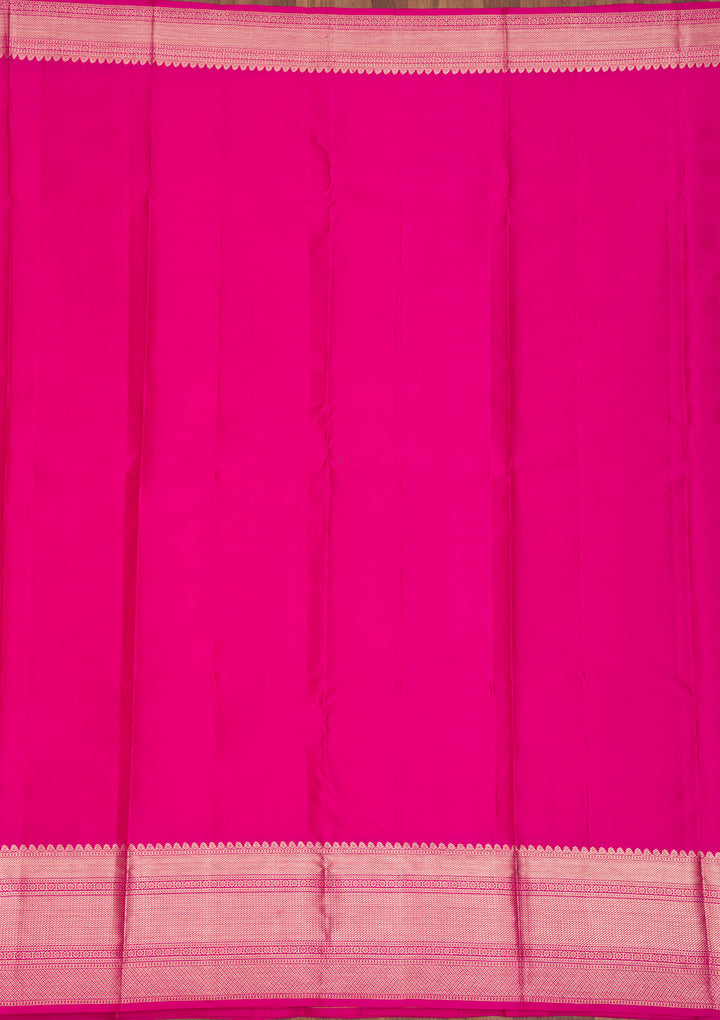 Peach Zariwork Pure Silk Saree