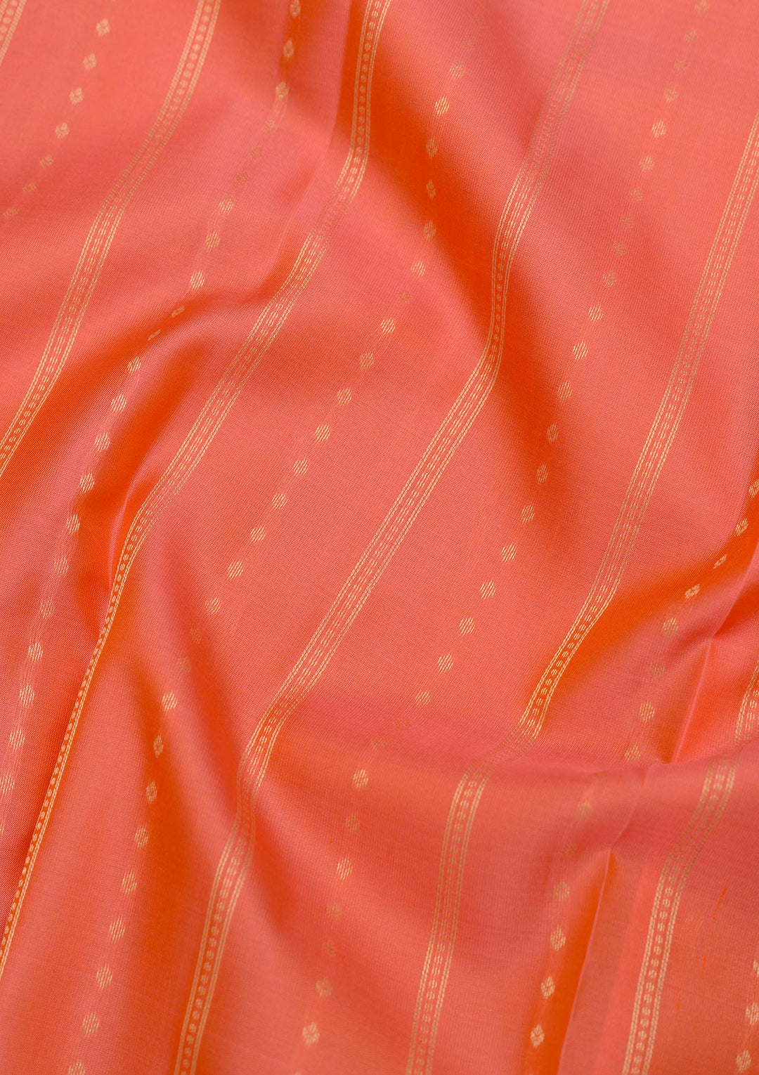 Peach Zariwork Pure Silk Saree
