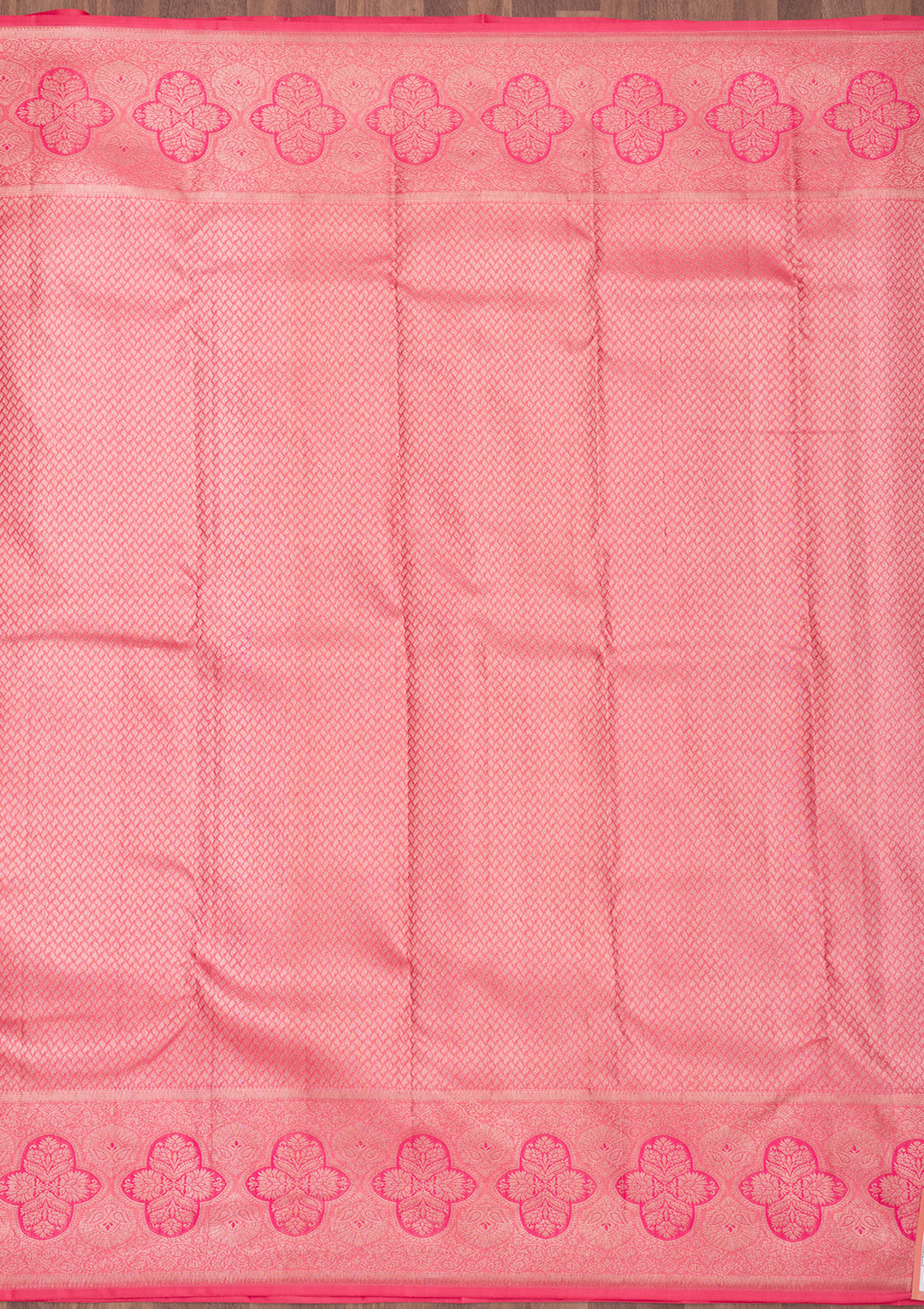 Peach Zariwork Pure Silk Saree