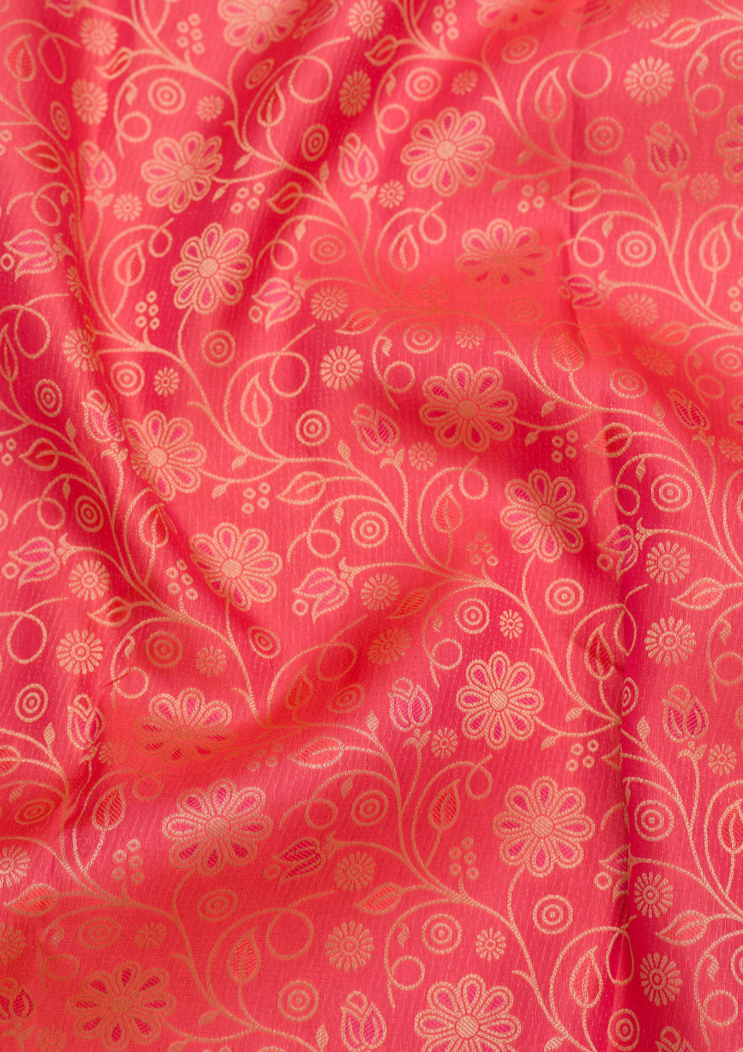 Peach Zariwork Pure Silk Saree