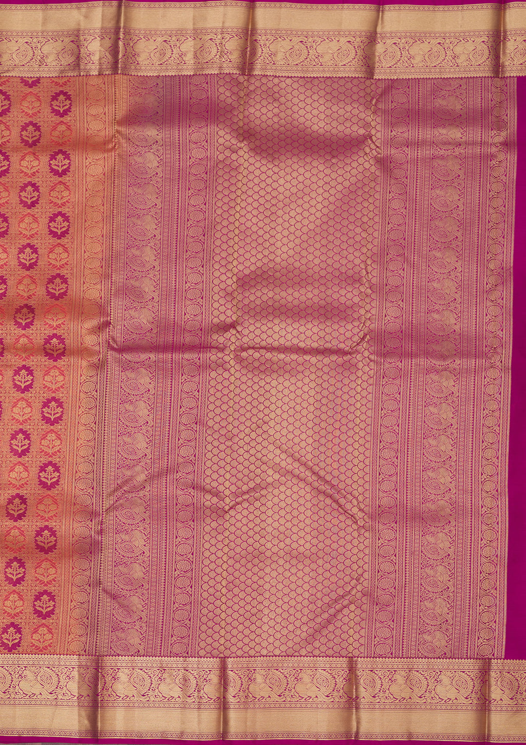 Peach Zariwork Pure Silk Saree