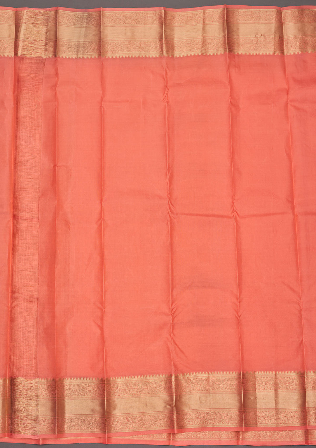 Peach Zariwork Pure Silk Saree