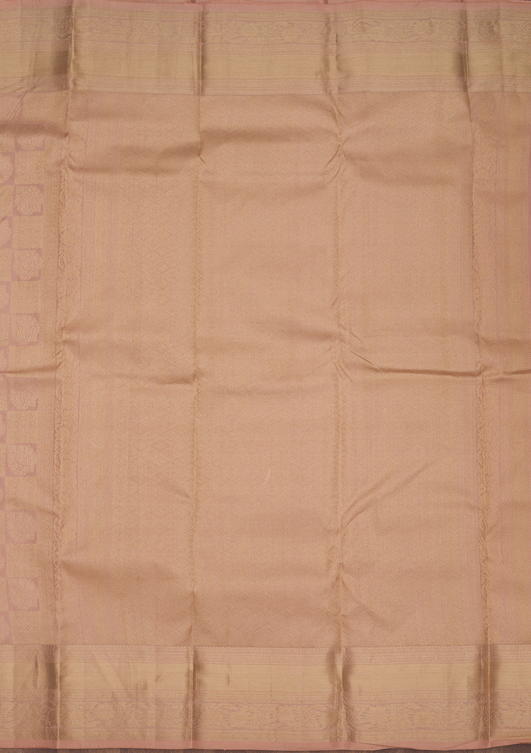 Peach Zariwork Pure Silk Saree