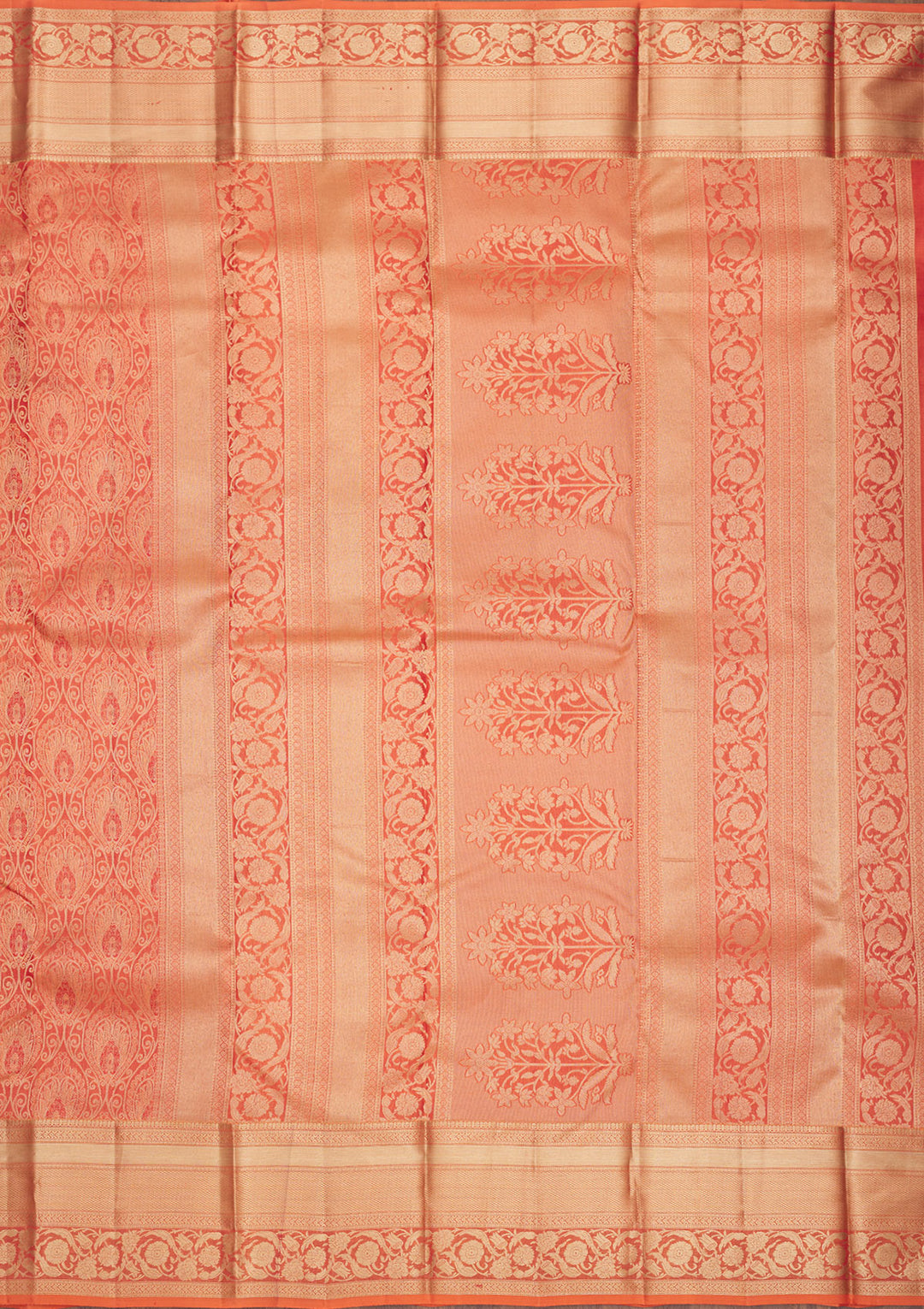 Orange Zariwork Pure Silk Saree