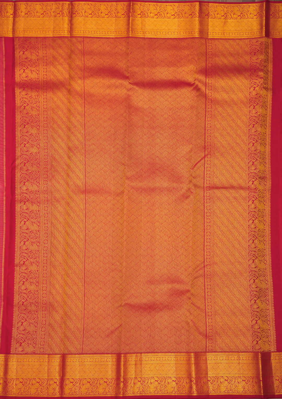 Peach Zariwork Pure Silk Saree