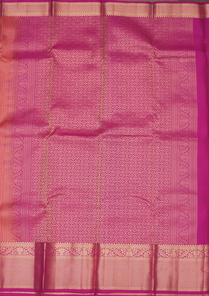 Peach Zariwork Pure Silk Saree