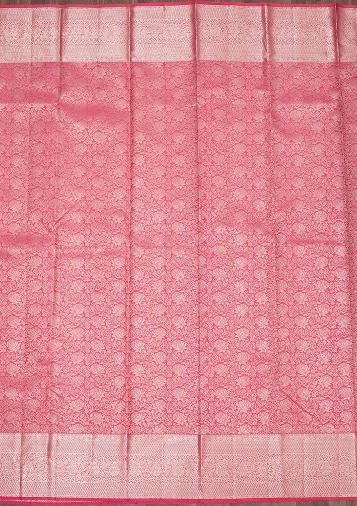 Pink Zariwork Pure Silk Saree