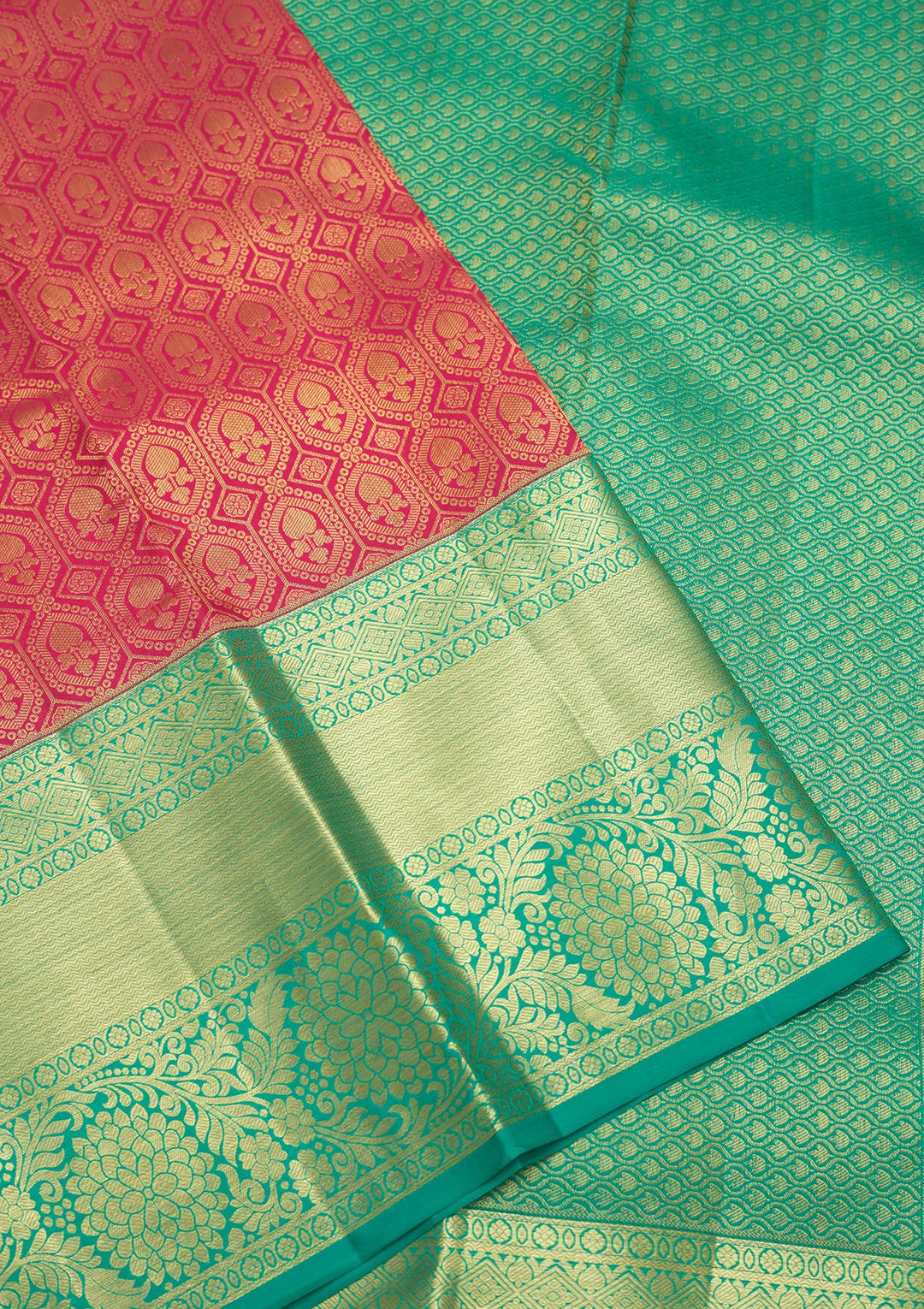 Peach Zariwork Pure Silk Saree