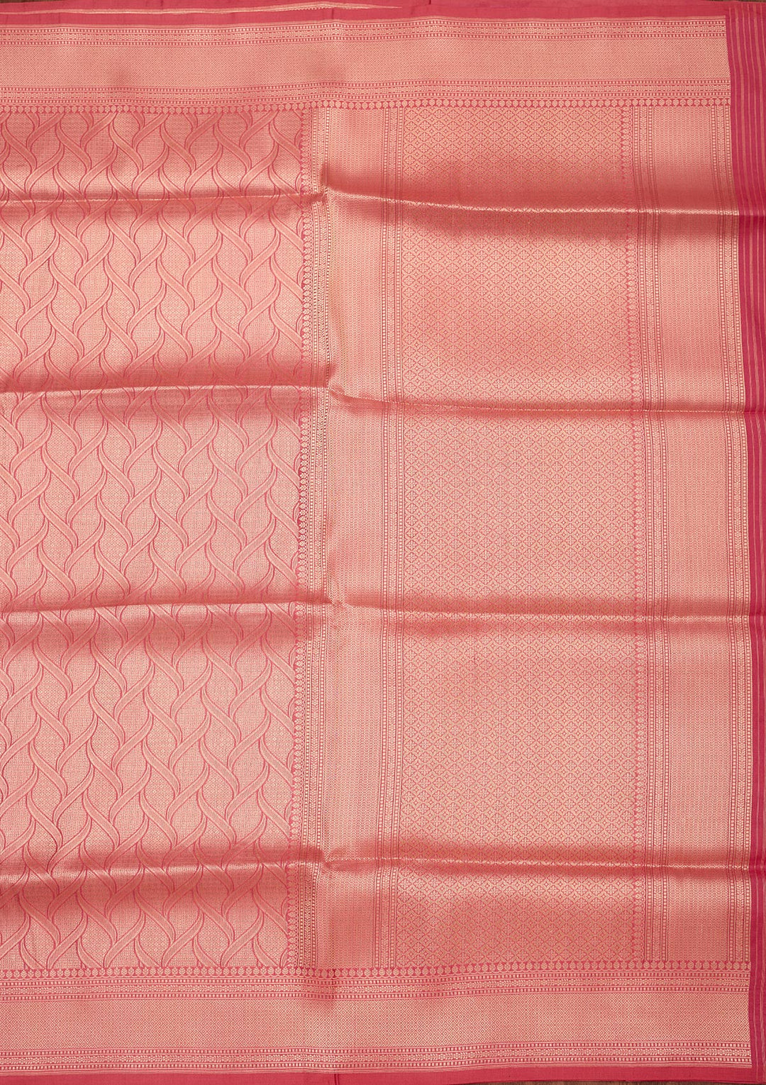 Peach Zariwork Pure Silk Saree