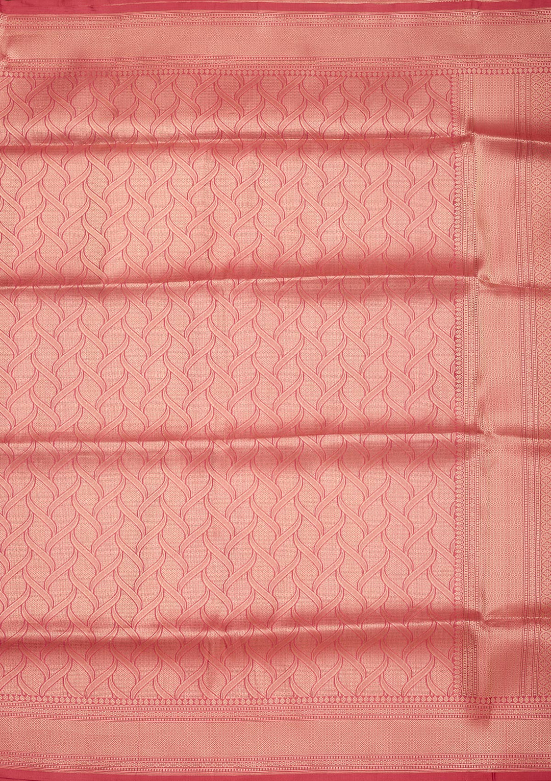 Peach Zariwork Pure Silk Saree