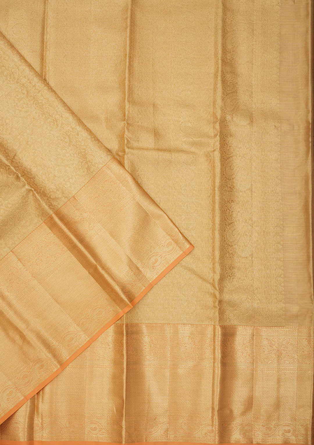 Peach Zariwork Pure Silk Saree