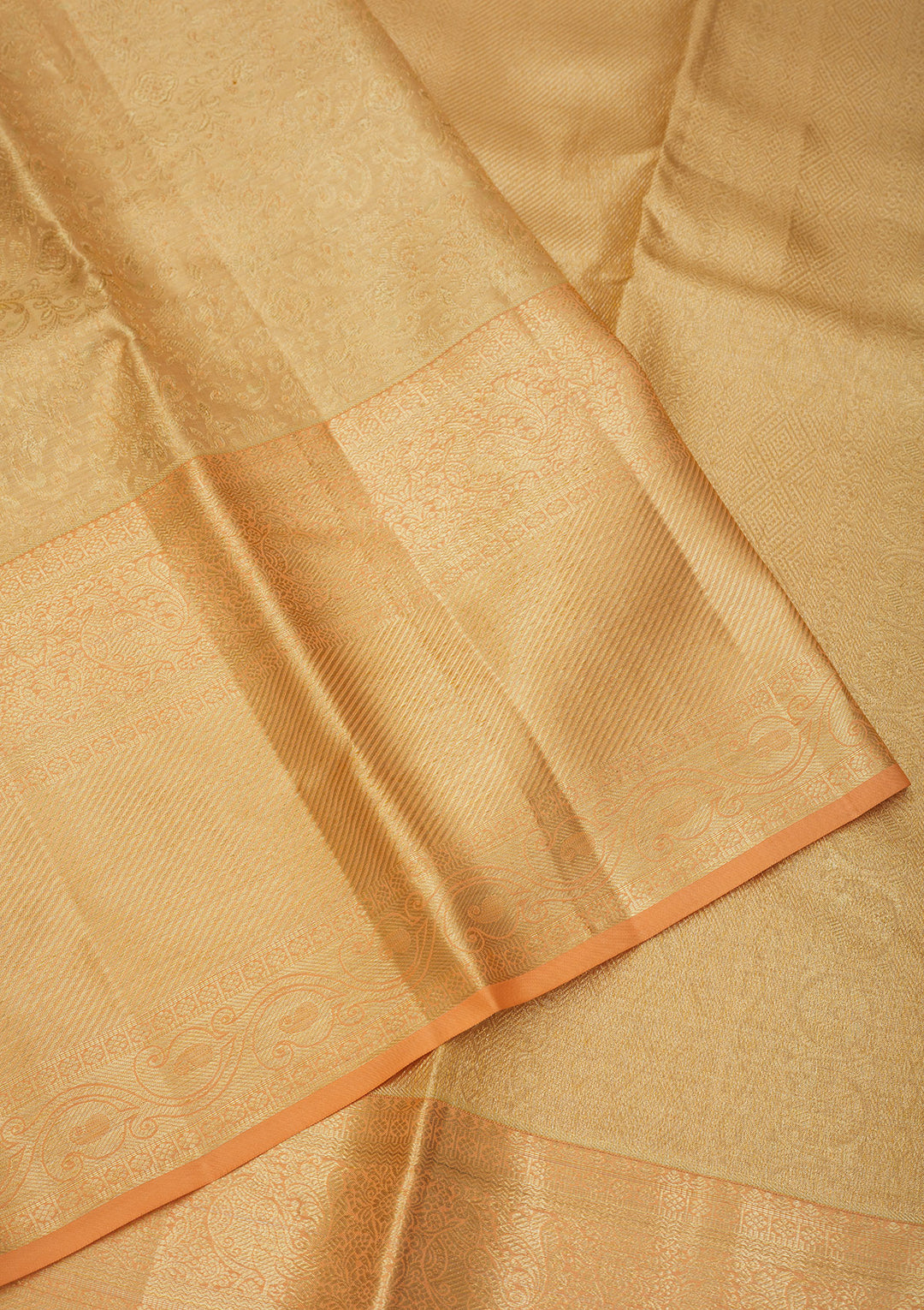 Peach Zariwork Pure Silk Saree