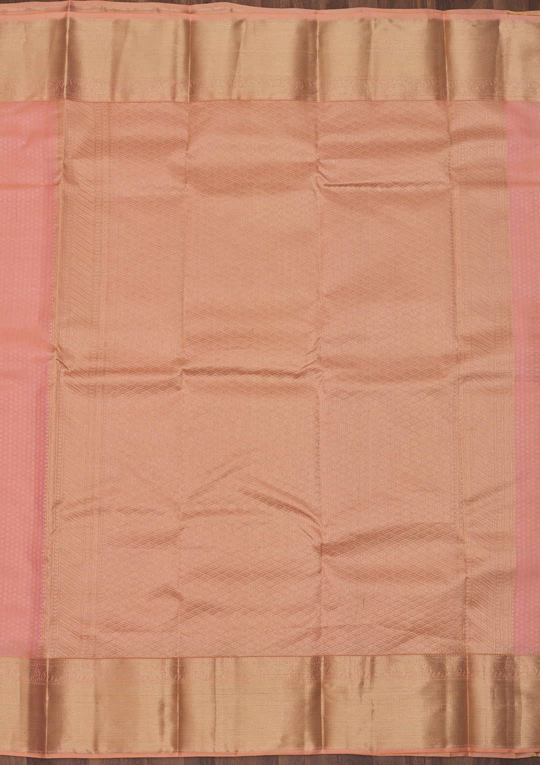 Peach Zariwork Pure Silk Saree