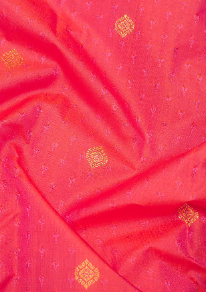 Peach Zariwork Pure Silk Saree