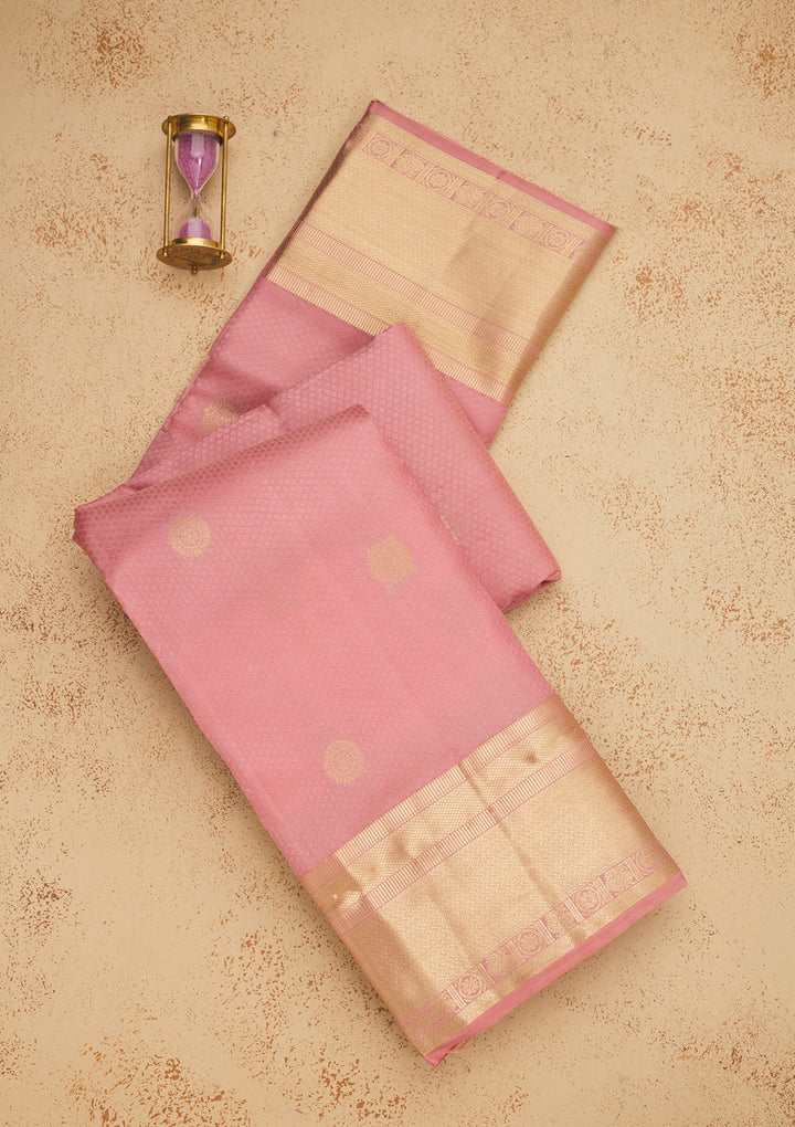 Peach Zariwork Pure Silk Saree
