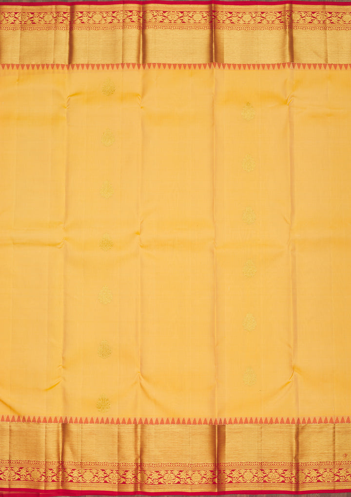 Peach Zariwork Pure Silk Saree