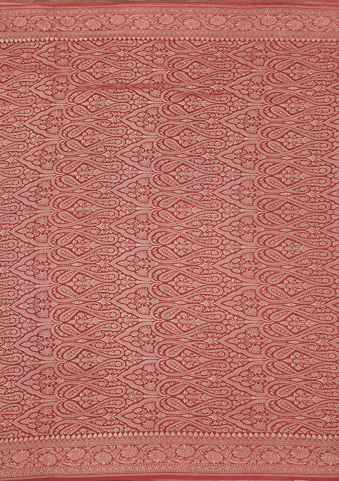 Peach Zariwork Pure Silk Saree