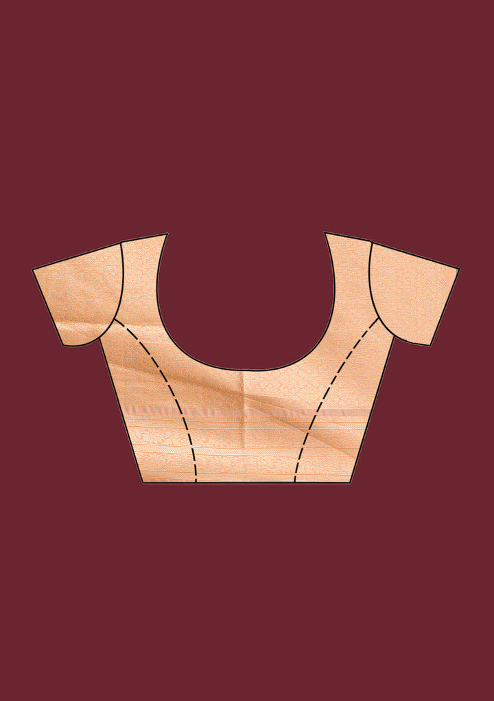 Peach Zariwork Tissue Saree
