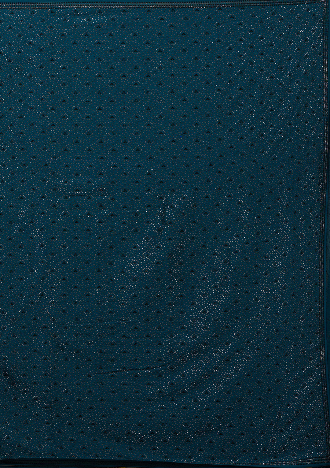 Peacock Blue Swarovski Semi Crepe Saree-Koskii