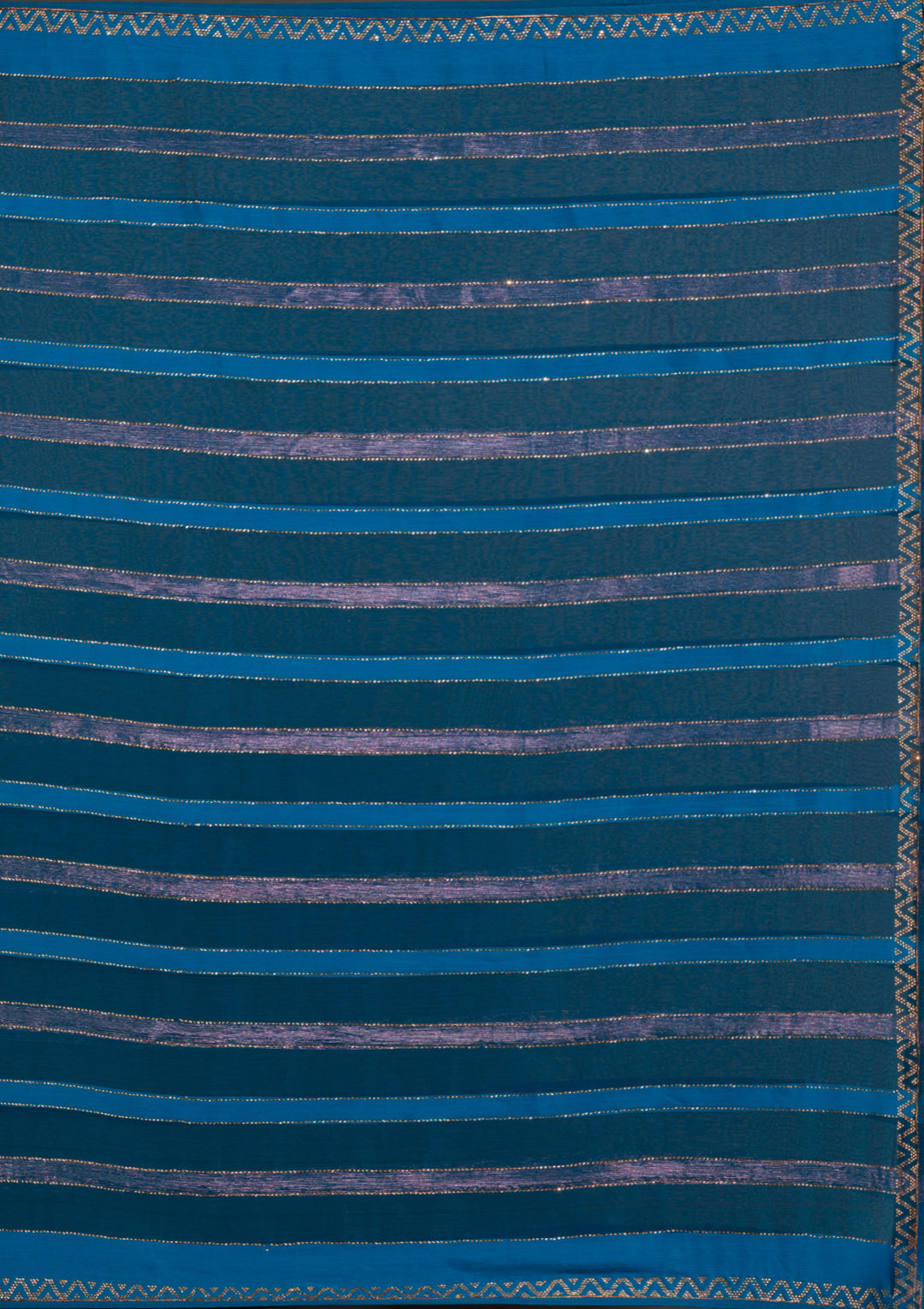 Peacock Blue Swarovski Tissue Designer Saree