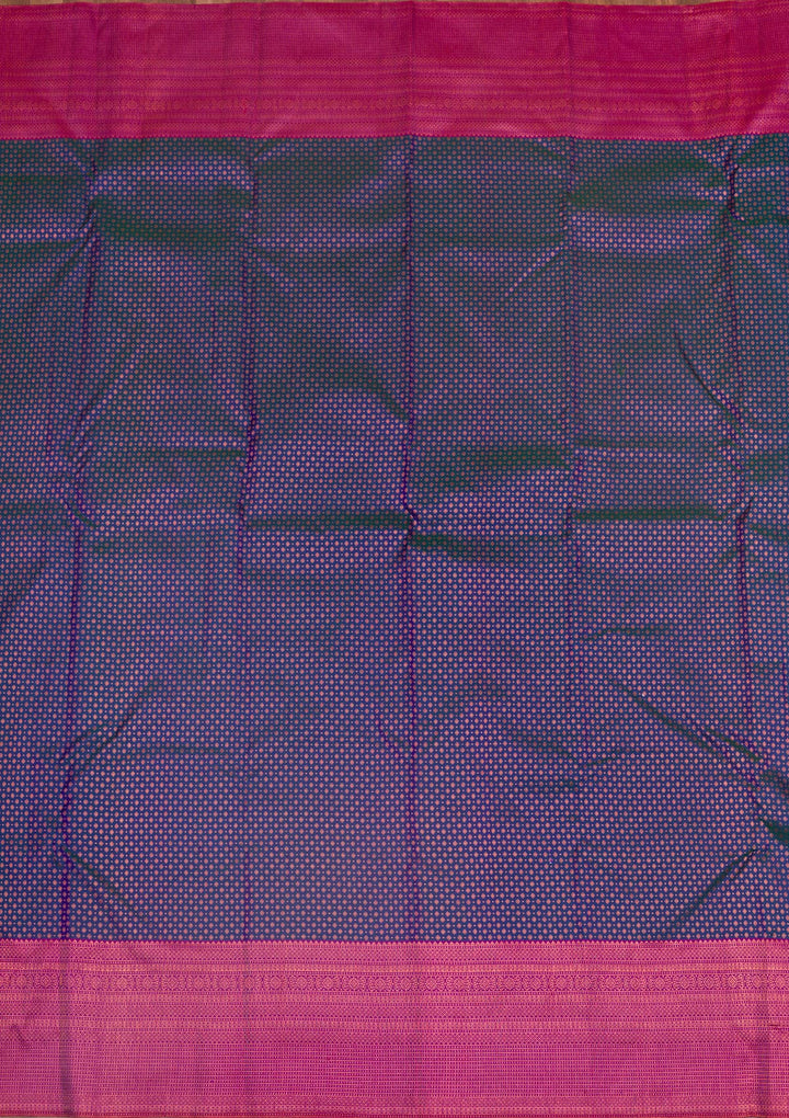 Peacock Blue Zariwork Kanjivaram Pure Silk Saree