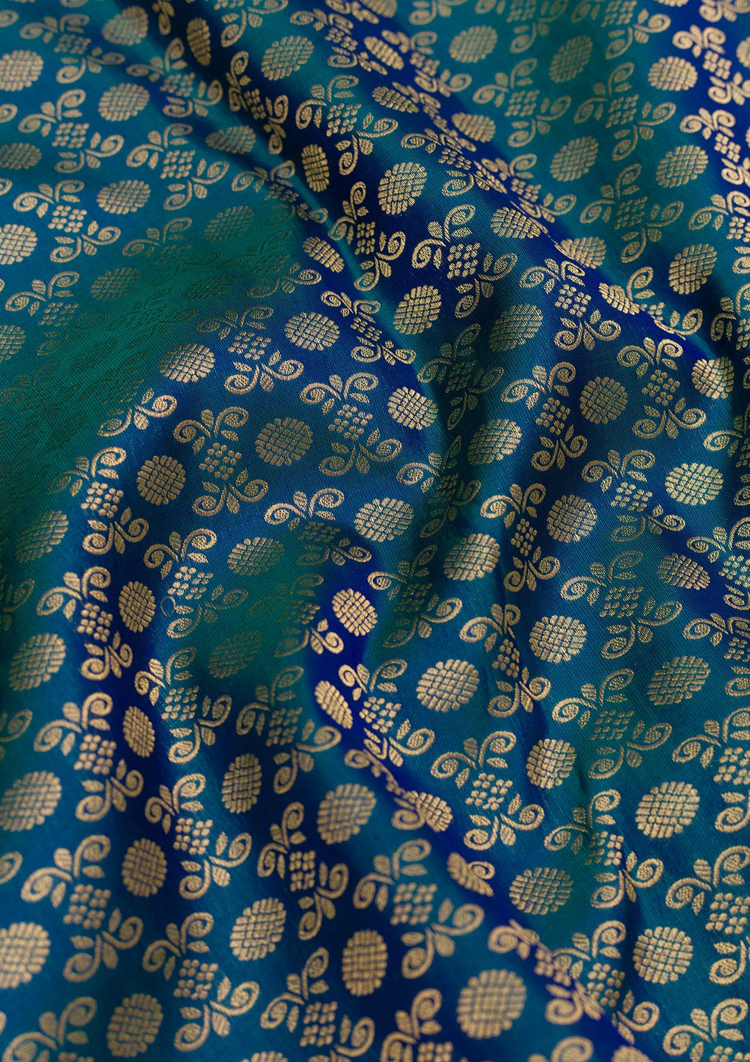 Peacock Blue Zariwork Banarasi Pure Silk Saree